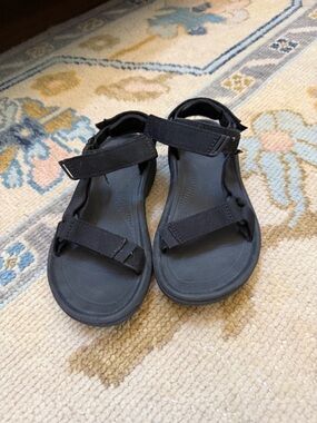 Teva Black Outdoor Hook-and-Loop Strap Sandals